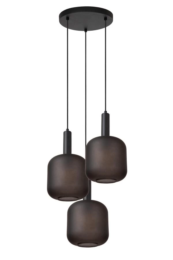 Lucide ELOISE - Pendant light - Ø 40 cm - 3xE27 - Black - off